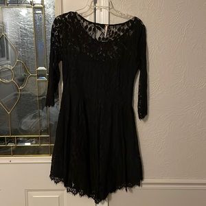 Black lace Free People mini dress